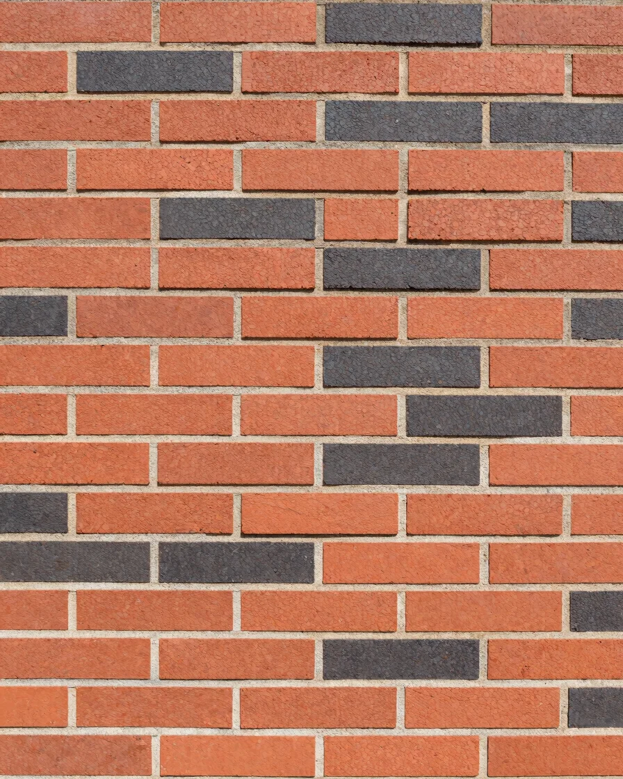 Close-up detail of perfectly laid brick courses, sharp focus on clean mortar lines and joints, natural daylight, 35mm le